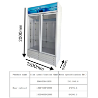 Réfrigérateur commercial vertical pour bières, vitrine réfrigérée à contrôle numérique de la température, directement de l'usine