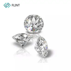FLINT Lab Grow Diamond CVD Diamond Diamond HPHT Sintetis Longgar (Dibuat Di Lab) Putaran Brilliant Cut Excellent VS1