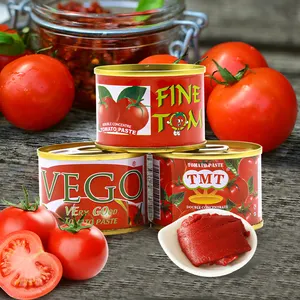 Pasta de tomate brix 28-30%, fácil de abrir, precio de fábrica, buen sabor, sin aditivo, en cualquier tamaño