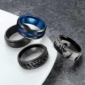 24 Nuovi Modelli dei Set di Anelli in Acciaio Inossidabile per Uomo in Stile Retrò Europeo e Americano di Xiyin, Bestseller su <span class=keywords><strong>Ama</strong></span> - Product Image 4