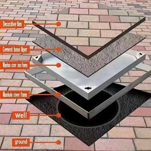 304 및 316 스테인리스 스틸 맨홀 커버 및 프레임, 공공 광장의 장식용 맨홀 커버에 적합하며, 맞춤 제작 가능합니다. - Product Image 4