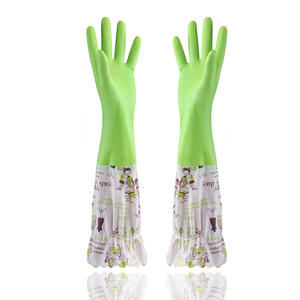 Guantes de Goma con Cordón Elástico y Diseño Personalizado, 50 cm, Engrosados, Impermeables, para Cocina y Lavavajillas, con Forro Polar - Product Image 3