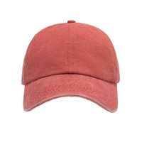Topi Baseball 6 Panel Katun Retro Dicuci dengan Logo Bordir, Pinggiran Lebar, Tampilan Denim yang Terlihat Usang dan Serbaguna, Menyempurnakan Wajah, Murni