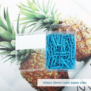28mm màu giấy <span class=keywords><strong>Clip</strong></span> 100 cái hộp cho văn phòng trường học và sử dụng cá nhân - Product Image 3