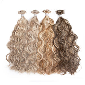 Estensioni di Capelli Umani Vergini Remy Europei Biondi Lisci 12A Double Drawn, Allineati alle Cuticole, Marca Vividion - Product Image 1