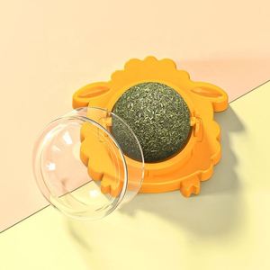 Venta al por mayor de productos para mascotas, Bola de hierba gatera de pared giratoria, plantas naturales, juguete para gatos, juego de gatos, Limpieza de dientes molares, juguete de hierba gatera de oveja - Product Image 6