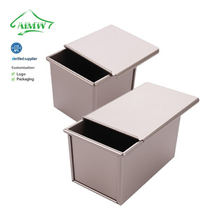 Pullman Loaf Pan bánh mì Pan với nắp cho nướng bánh mì nướng khuôn bánh sandwich nướng không dính Carbon thép nướng món ăn & chảo kim loại - Product Image 1