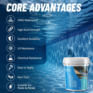 Peinture acrylique flexible imperméable pour piscines hors sol, <span class=keywords><strong>à</strong></span> adhérence supérieure, ultra longue durée, bloquant les UV - Product Image 2