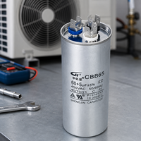 Condensateur de démarrage de moteur AC HUAYOUXING CBB65 45+5uF 370-630VAC, boîtier en aluminium, film polypropylène, ESR 0.002, -40°C +70°C pour HVAC