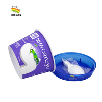 135g Logo personnalisé en plastique IML Gelato tasse ronde 200ml jetable PP yaourt emballage conteneur alimentaire pouding avoine tasse