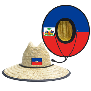 หมวกฟางชายหาดลายธงชาติแคนาดาและเฮติหลากสีสำหรับผู้ชายและผู้หญิงจาก JAKIJAYI ขายส่ง - Product Image 3