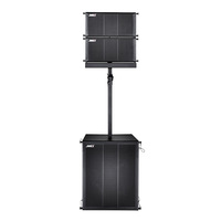 FUNINC Enceinte compacte carrée à montage sur support, système de sonorisation passif à colonne unique avec subwoofer 300W 220V