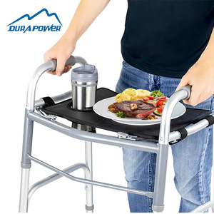Plateau de marche DURAPOWER 40x31cm noir avec porte-gobelet pour aide à la mobilité des seniors - Product Image 1