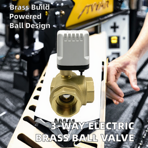 Válvula de bola motorizada eléctrica de latón DN25 con rosca BSP, 220 VCA, normalmente cerrada, diseño en T de 3 vías para agua, personalización OEM - Product Image 3