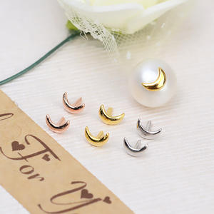 10 DIY 925 Silver Small Moon Plug <b>Concealer</b> Baroque Through-Hole Bead Plug Accessory Material for Jewelry Flower Hat Baroque - Product Image 1