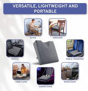 Cojín de Cuña para <span class=keywords><strong>Silla</strong></span> de Oficina y Asiento de <span class=keywords><strong>Coche</strong></span>, Soporte Ortopédico y Alivio del Dolor para Coxis y Cadera, Asiento de Camión - Product Image 4