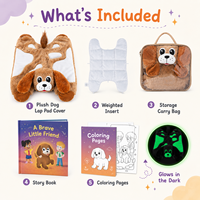 Coussin sensoriel lesté en peluche douce pour enfants, personnalisé, éducatif, pour l'autisme, le TDAH et les besoins spéciaux, fabriqué par un fabricant spécialisé dans les jouets pour chiens.
