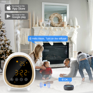 Diffuseur d'huiles essentielles WiFi intelligent fonctionne avec l'application <span class=keywords><strong>Alexa</strong></span> et <span class=keywords><strong>Google</strong></span> Home Phone et commande vocale, diffuseur de brume fraîche ultrasonique de 200ml - Product Image 2