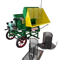 Décortiqueuse de riz à moteur essence, mini-machine agricole professionnelle pour le décorticage et le nettoyage du riz paddy