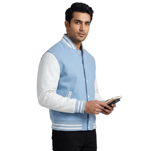 Best Selling Stock New Outdoor Utility Classic Vintage Crop Loose Casual Baseball <b>Bomber</b> <b>Varsity</b> <b>Jacket</b> for <b>Men</b> 2026 - Product Image 1