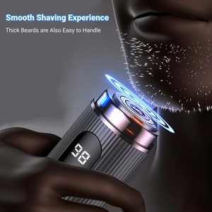 Nouveau mini rasoir électrique rechargeable portable avec écran numérique, rasoir à barbe pour hommes, taille de poche, rasoir de voyage humide et sec - Product Image 5