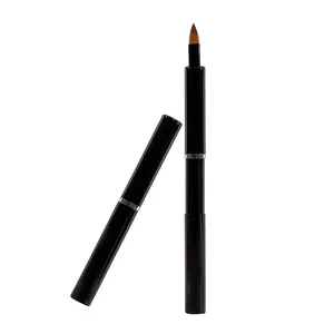 Private Label Vegan Hair Single Retractable Lip Makeup Brush For Lip Liner Beauty Lipstick Brush