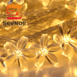 Guirlandes lumineuses LED Sakura étanches IP65 pour extérieur, 10 m, 100 LED, lumières féériques en forme de fleurs de cerisier pour la décoration de jardin, de rue et de paysage - Product Image 3