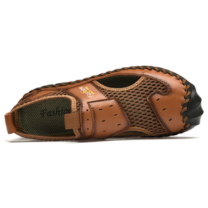 Sandalias de hombre al por mayor con superficie de malla y diseño hueco, nuevas sandalias de hombre de buena calidad, zapatos de playa grandes - Product Image 5