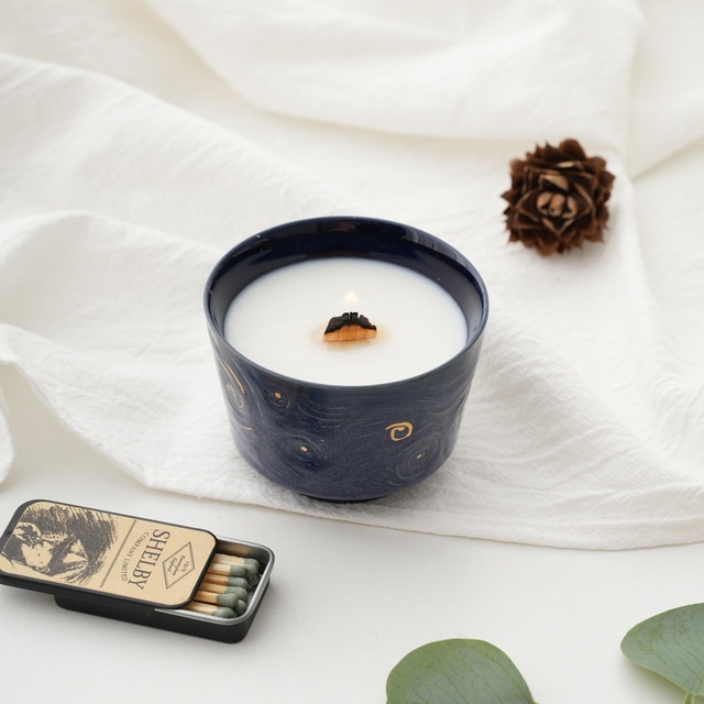 European Aromatherapy Candles Scented Luxury Blue With Gold Home Furnishings Atmosphere Scented Candles Wedding Birthday Gift