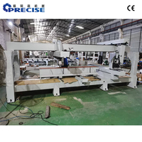 Máquina CNC de corte y fresado de puertas de tipo simple, con sierra de 4 lados para paneles de puertas de madera