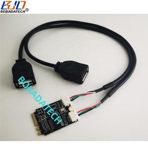 卸売<span class=keywords><strong>M</strong></span>.<span class=keywords><strong>2</strong></span> NGFFキーA + Eインターフェイス<span class=keywords><strong>2</strong></span> * USB <span class=keywords><strong>2</strong></span>.0タイプAコネクタアダプタライザーカードデータケーブル付き0.3M在庫あり - Product Image 2