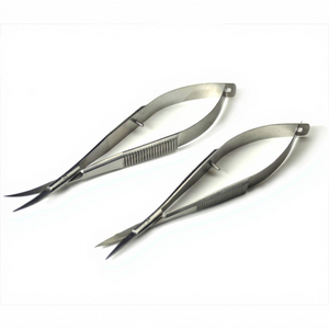 Juego de Tijeras de Acero Inoxidable con Hoja Curva, Afiladas, para Cortar Uñas, Cutículas y Cejas, para Diestros, Duraderas - Product Image 1