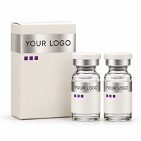 Boîte d'emballage personnalisée pour flacon de 10 ml avec étiquette autocollante imprimée, carton minimaliste pour l'affichage de flacons d'échantillons