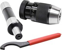 Mandrin de perçage sans clé pour machines-outils, robuste, 1/32"-1/2", en acier C45S20, avec adaptateur de queue R8, intégré de précision (JT33) TOOL TREE