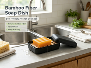 Vente en gros de porte-<span class=keywords><strong>savon</strong></span> en bambou écologique personnalisé avec logo, avec plateau de drainage et couvercle, pour la salle de bain, la <span class=keywords><strong>douche</strong></span>, le camping - Product Image 1