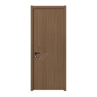 Porte coulissante en bois finition moderne avec PVC/MDF pour salon, maison et hôtel, garantie 1 an