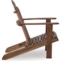 Chaise Adirondack de haute qualité avec finition en acorn, conçue pour une performance durable dans les parcs publics, les terrains de jeux scolaires, les chambres à coucher