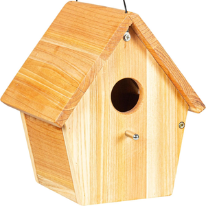 Nichoirs en bois suspendus pour l'extérieur, vente en gros du fabricant, lot de 2, pour la <span class=keywords><strong>d</strong></span>écoration de plusieurs oiseaux sauvages dans le jardin - Product Image 1