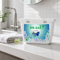 Pod Deterjen Cuci Pakaian Ramah Lingkungan Sekali Pakai untuk Air Dingin 3 in 1, Gel Beads Hemat Energi, Siklus Cuci Cepat, Aroma Floral
