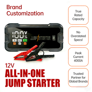 Professional 4000A Heavy Duty Jump 12V 24000mAh Battery Booster for 10L Gas 8.0L Truck SUV Fleet Maintenance KCCY53N 400 - Product Image 2