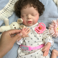 Poupée Bébé Reborn en Silicone Intégral Imperméable, Multi-Poses, Pondérée, Sensation de Nouveau-né Réaliste, Poupée Compagnon