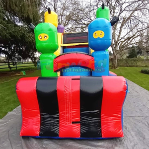 Chateau gonflable Ninja <b>inflatable</b> bounce <b>house</b> with slide for outdoor party commercial bouncing castle - Product Image 3