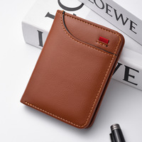 Nouveau style : Étui porte-cartes en PU, multi-emplacements, vertical, pour cartes d'identité, unisexe, mini-portefeuille, style Normcore/Minimaliste