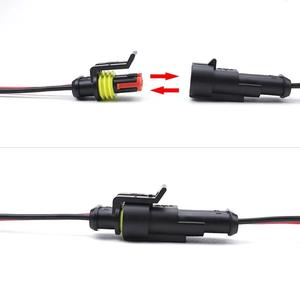 HID 2ピン男性から女性コネクタへの防水ケーブルAMPプラグソケット付きトヨタハーネス用 - Product Image 6