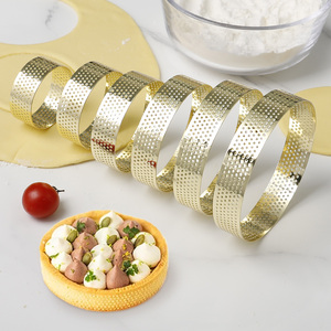 6 pièces de moules à pâtisserie écologiques en acier inoxydable, antiadhésifs, ronds, pour tartes aux fruits, moules à mousse, différentes tailles - Product Image 4