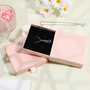 Cajón de joyería cuadrado personalizado caja de regalo acabado mate exhibición de papel para collar pulsera pendiente y anillo presente embalaje - Product Image 6