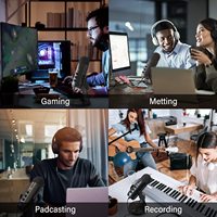Jmary Nouvel ordinateur portable pour le streaming et le podcasting Micro USB filaire Microphone d'enregistrement de studio à condensation pour une utilisation de bureau