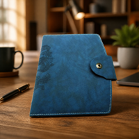 Carnet en cuir PU bleu sarcelle avec gaufrage dragon, journal A5 avec fermeture à bouton-pression, logo personnalisé disponible