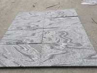 Granit gris ondulé personnalisé, granit gris naturel avec des veines noires et des veines blanches, carreaux muraux et de sol en granit gris