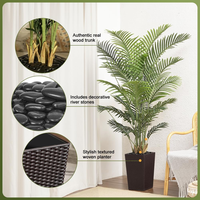 Vente directe du fabricant, palmier artificiel géant résistant aux UV, plante artificielle pour l'aménagement paysager et la maison/extérieur, plante verte